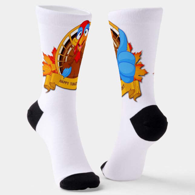 Chaussette La conception amusante de Thanksgiving de style de (Angulaire)