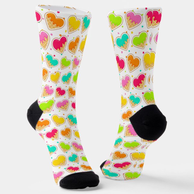Chaussette La crème glacée arrose les chaussettes Motifs (Angulaire)
