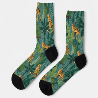 Chaussette La jungle luxuriante du léopard