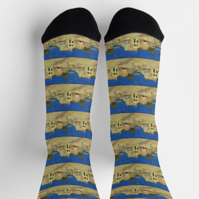 Chaussette La Maison Jaune (La Rue) par Vincent van Gogh (Haut)