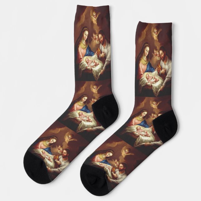 Chaussette La Nativité de Jésus-Christ  (Gauche)