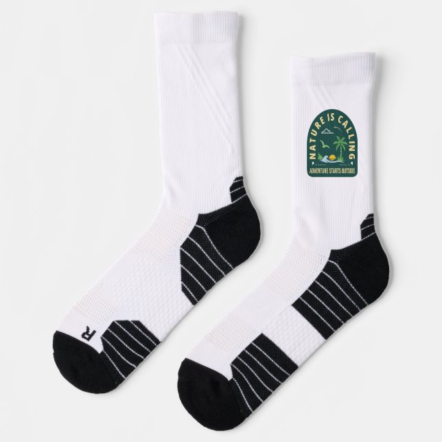 Chaussette La nature appelle – L'aventure commence à l'extéri (Gauche)