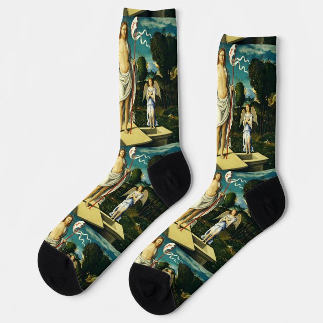Chaussette La Résurrection de Jésus par Girolamo da Santacroc (Gauche)