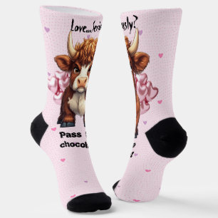 Chaussette La Saint-Valentin des Vaches des Highlands