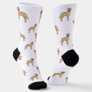 Chaussette Labrador Retriever jaune Motif de chien de dessin