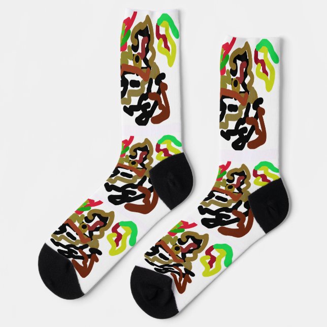 Chaussette L'amour de l'automne du loup (Gauche)