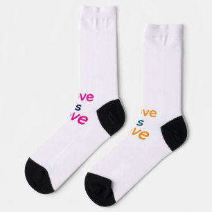 Chaussette L'amour est amour orange bleu coloré fierté LGBTQ 