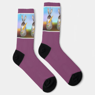 Chaussette Lapin avec Chaussettes d'équipage de carottes