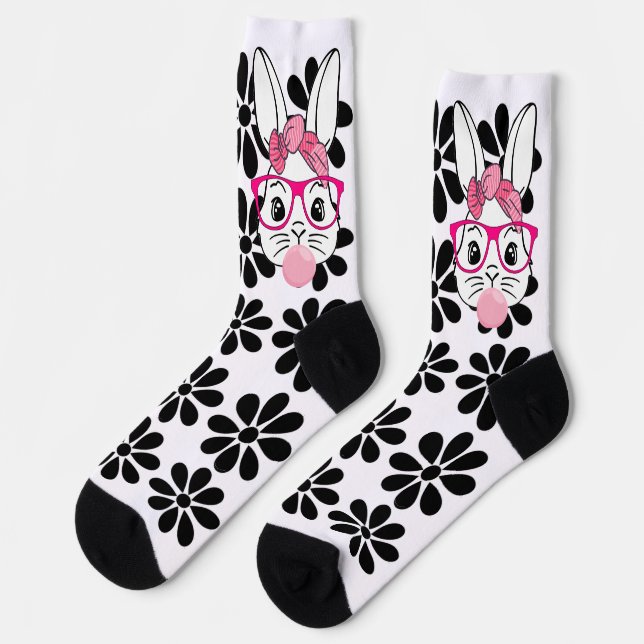 Chaussette lapin lapin de Pâques assez mignon (Gauche)