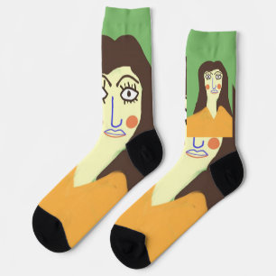 Chaussette l'art abstrait de la femme