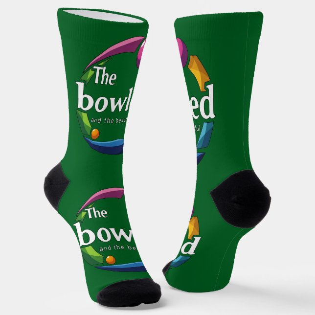 Chaussette "L'art en mouvement : Logo Bowled de Lawn Bowls ci (Angulaire)