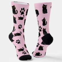 Le cadeau de chaussettes de chat noir le plus mign