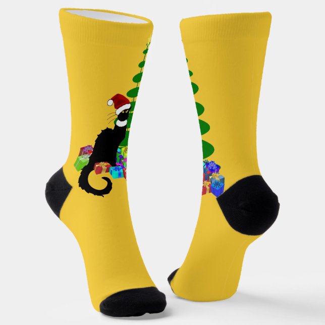 Chaussette Le Chat Noir Chapeau de Père Noël Noël (Angulaire)