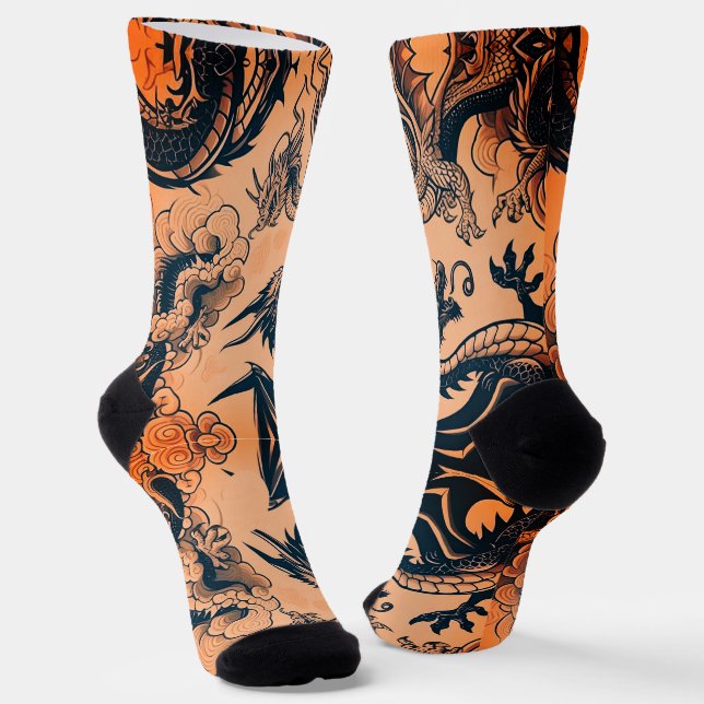Chaussette Le ciel orange de la guerre des dragons (Angulaire)