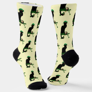 Chaussette Le Conversation Noir Clover Saint Patrick's Day