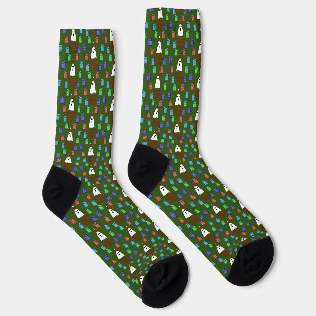 Chaussette Le fantôme de Noël présente un drôle de modèle (Droite)