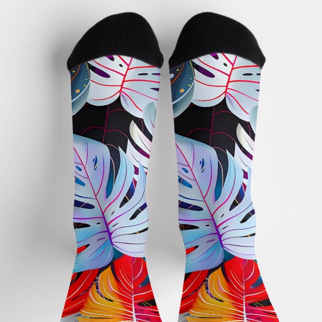 Chaussette Le Foliage Tropical De La Jungle Paradise (Haut)