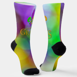 Chaussette Le gre festif de SlipperyJoe thème Mardi Gras viol