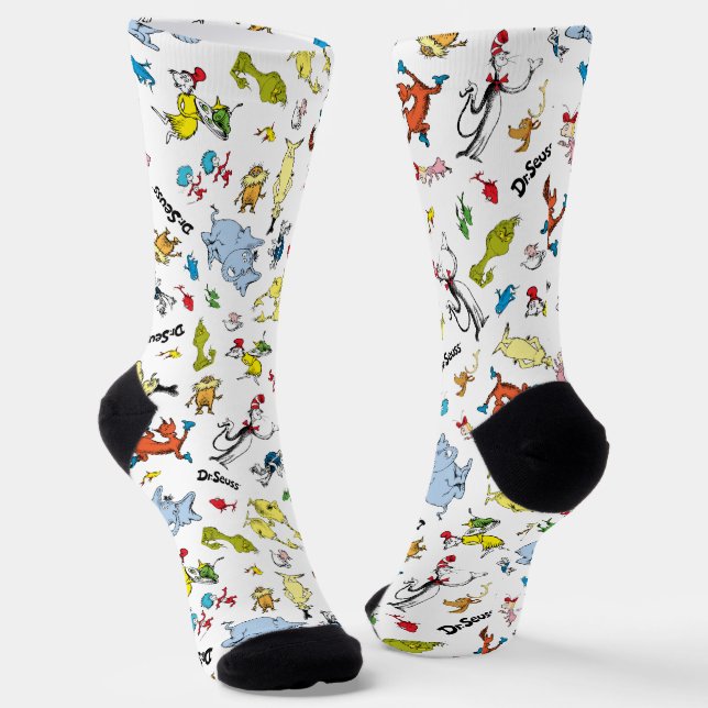Chaussette Le monde de Dr Seuss Pattern (Angulaire)