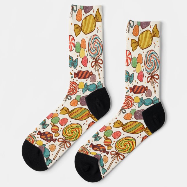 Chaussette Le monde des bonbons. (Gauche)