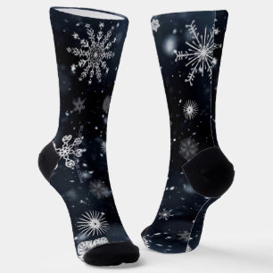 Chaussette Le Noël de SlipperyJoe, hiver magique paisible à