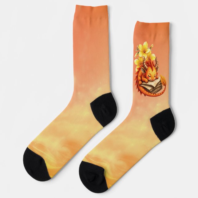 Chaussette Le petit dragon mystique.  (Gauche)