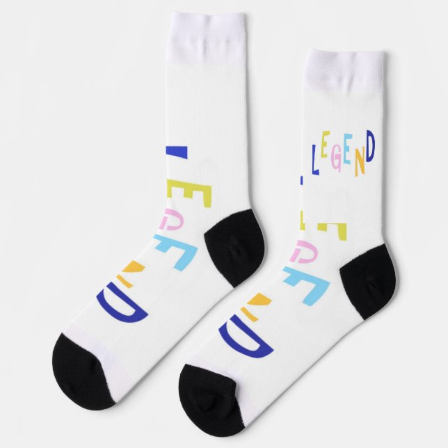 Chaussette légende mot art (Gauche)