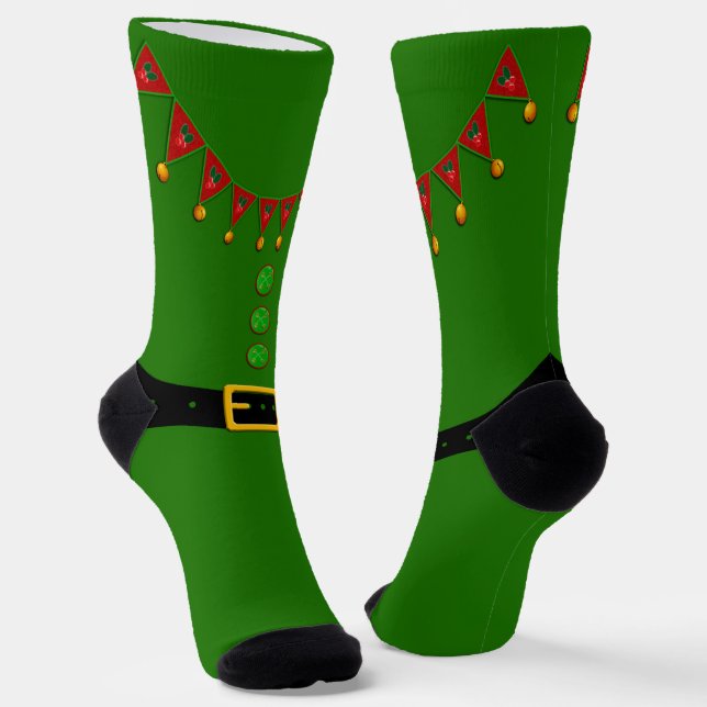 Chaussette L'elfe assistant du Père Noël Noël (Angulaire)