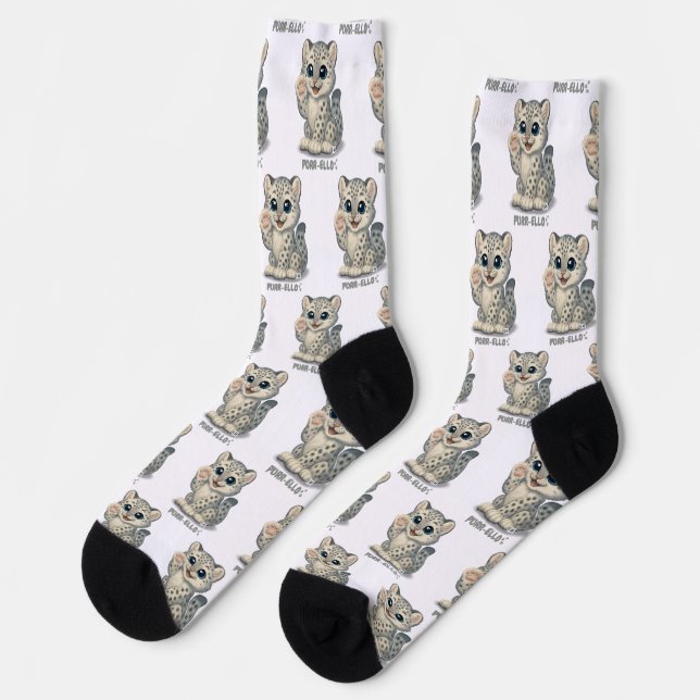 Chaussette Léopard des neiges - Purr-ello (Gauche)