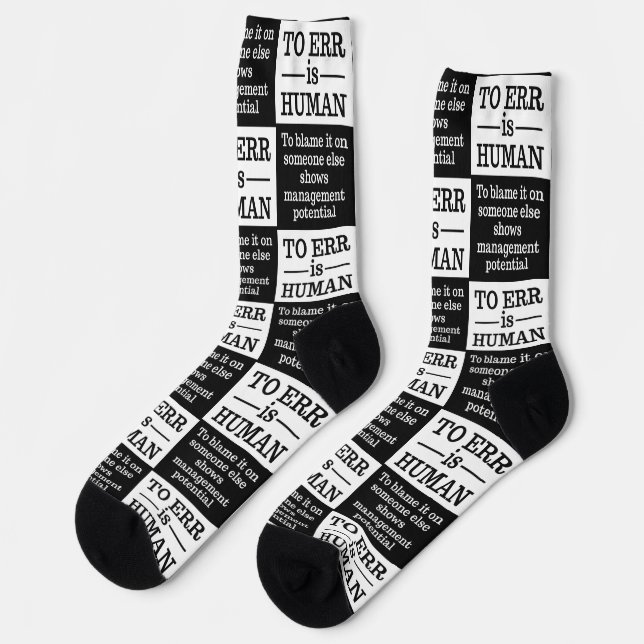 Chaussette "L'erreur est humaine" (Gauche)