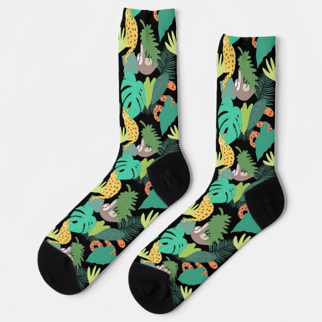 Chaussette Les animaux de la jungle (Gauche)
