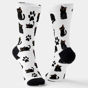 Chaussette Les chaussettes cadeau de chat noir les plus migno