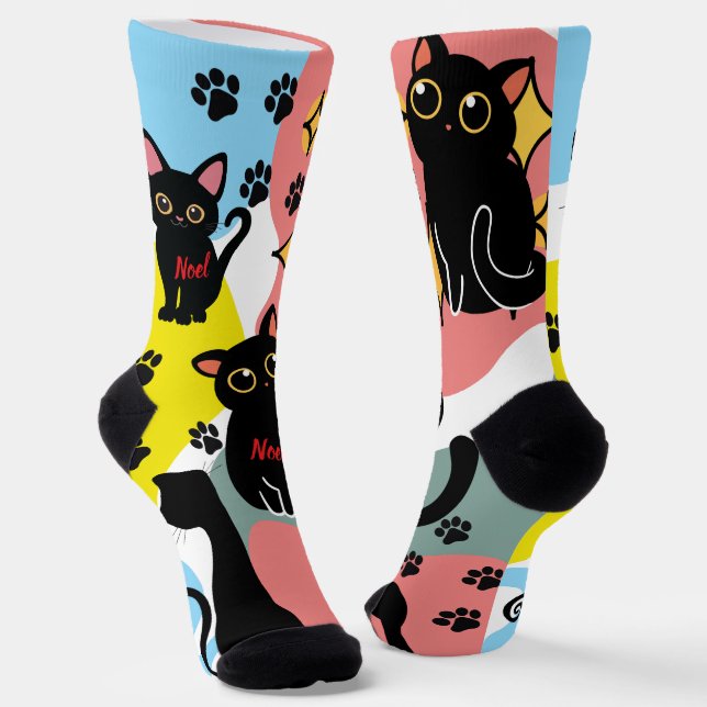 Chaussette Les chaussettes de chat noir les plus mignonnes -  (Angulaire)