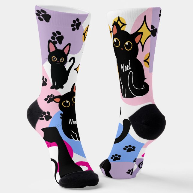 Chaussette Les chaussettes de chat noir les plus mignonnes -  (Angulaire)