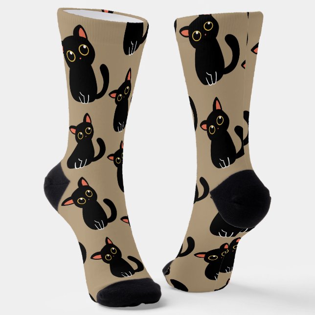 Chaussette Les chaussettes de chat noir les plus mignonnes po (Angulaire)