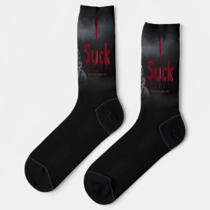 Chaussette Les crocs de la pâle figure vampirique d'Halloween