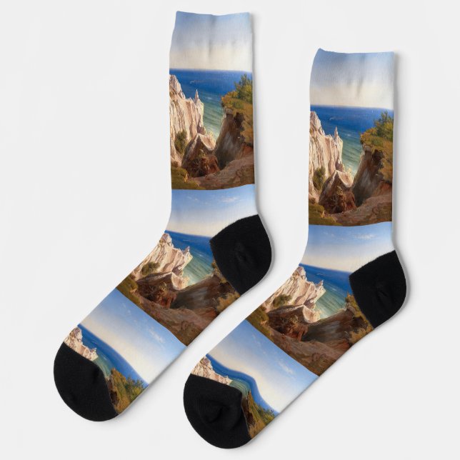 Chaussette Les falaises de l'île de Mon par Louis Gurlitt (Gauche)