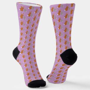Chaussette Les lapins de la fête des mères à motif