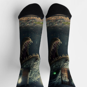 Chaussette Les monstres guettent