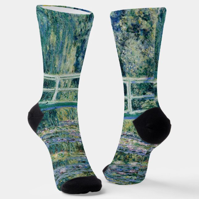 Chaussette Les Nymphéas et le Pont Japonais de Monet (Angulaire)