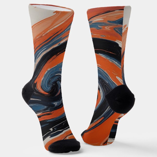 Chaussette L'Étreinte du Feu et de l'Eau (Angulaire)