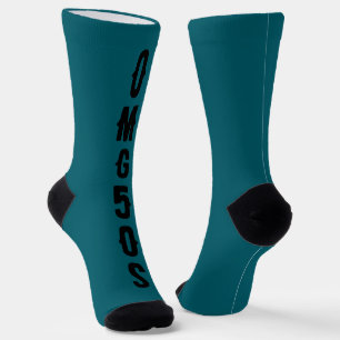 Chaussette Lettre personnalisée noir bleu chic tendance