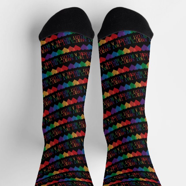 Chaussette LGBT Heart Retro Be A Decent Human Ce n'est pas qu (Haut)