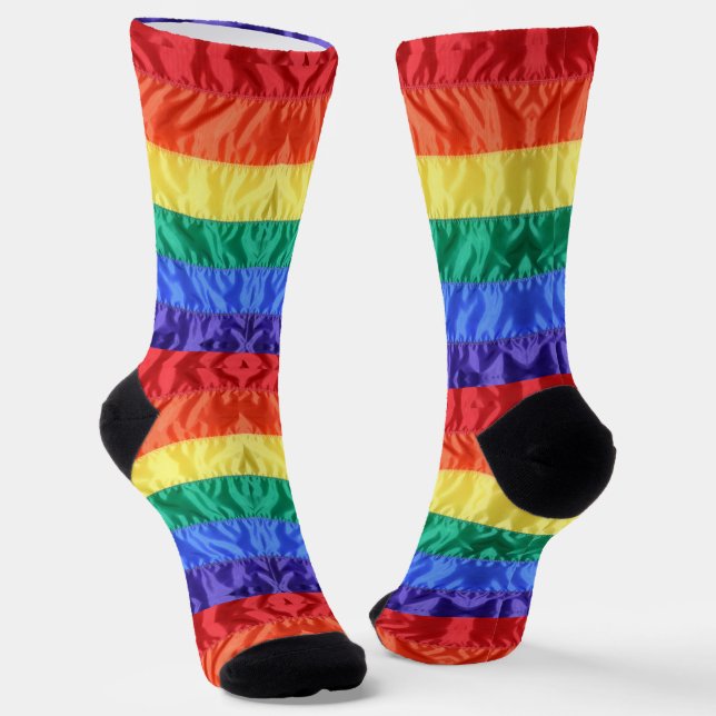 Chaussette LGBT LGBT LGBTQ Rainbow Flag Rainbow Stripes Gay p (Angulaire)