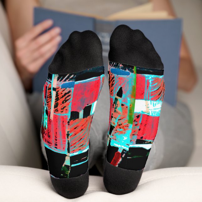 Chaussette Liberté Abstraite – Crew Premium Durable Personnal (Fond)
