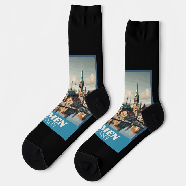 Chaussette Ligne aérienne Retro Bremen (Gauche)