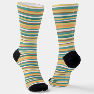 Chaussette Lignes de bandes géométriques sans Mint
