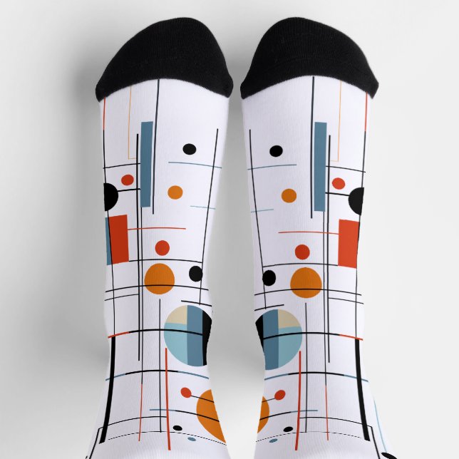 Chaussette Lignes minimalistes modernes géométriques abstrait (Haut)