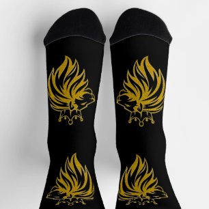Chaussette Lion Avec Couronne - Style Or 2