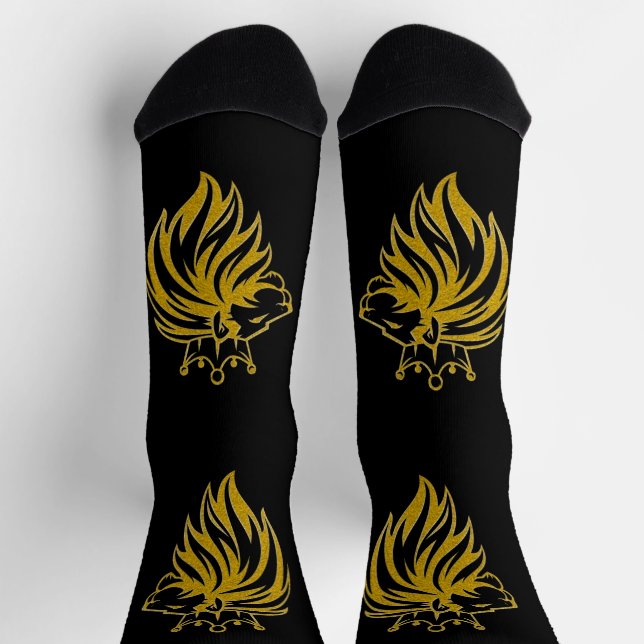 Chaussette Lion Avec Couronne - Style Or 2 (Haut)